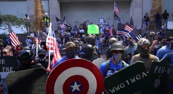 EUA marchando para uma guerra civil