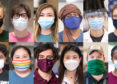 alunos com máscaras