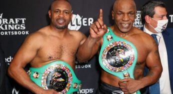 MIKE TYSON EMPATA COM ROY JONES JR.