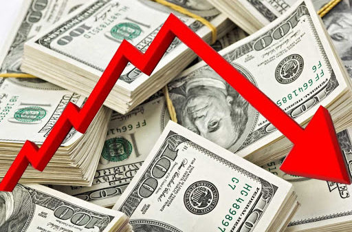 dolar em queda