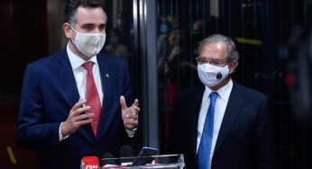 PRESIDENTE DO SENADO DISCUTE PAUTA ECONÔMICA